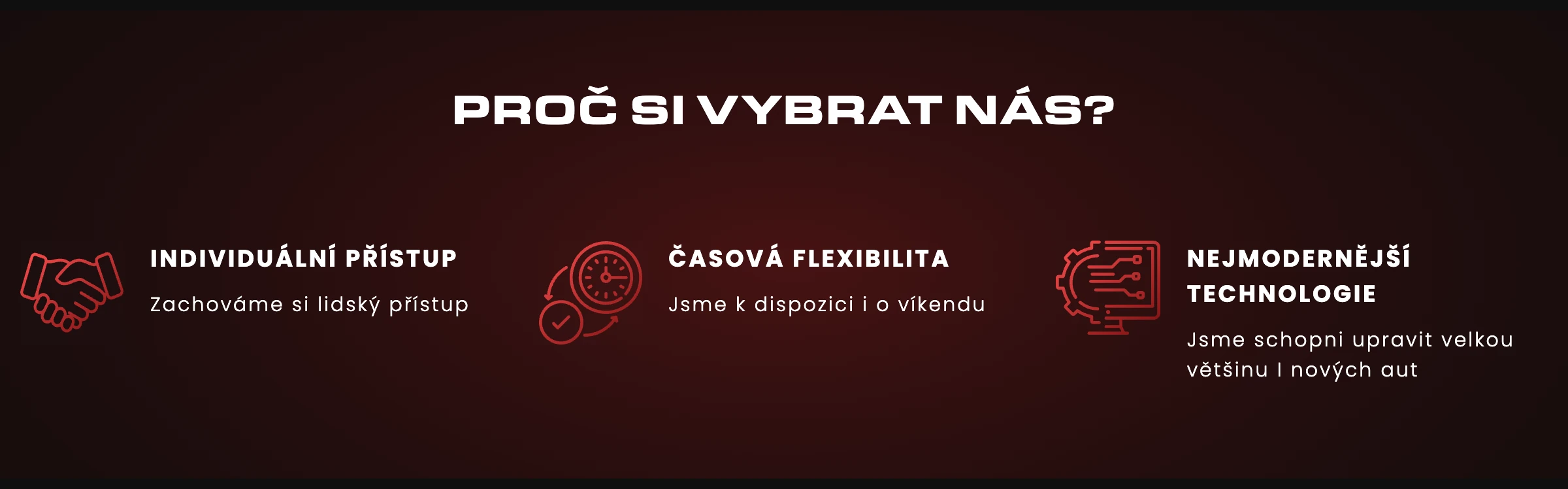 Nízký pruh se třemi důvody pro spolupráci