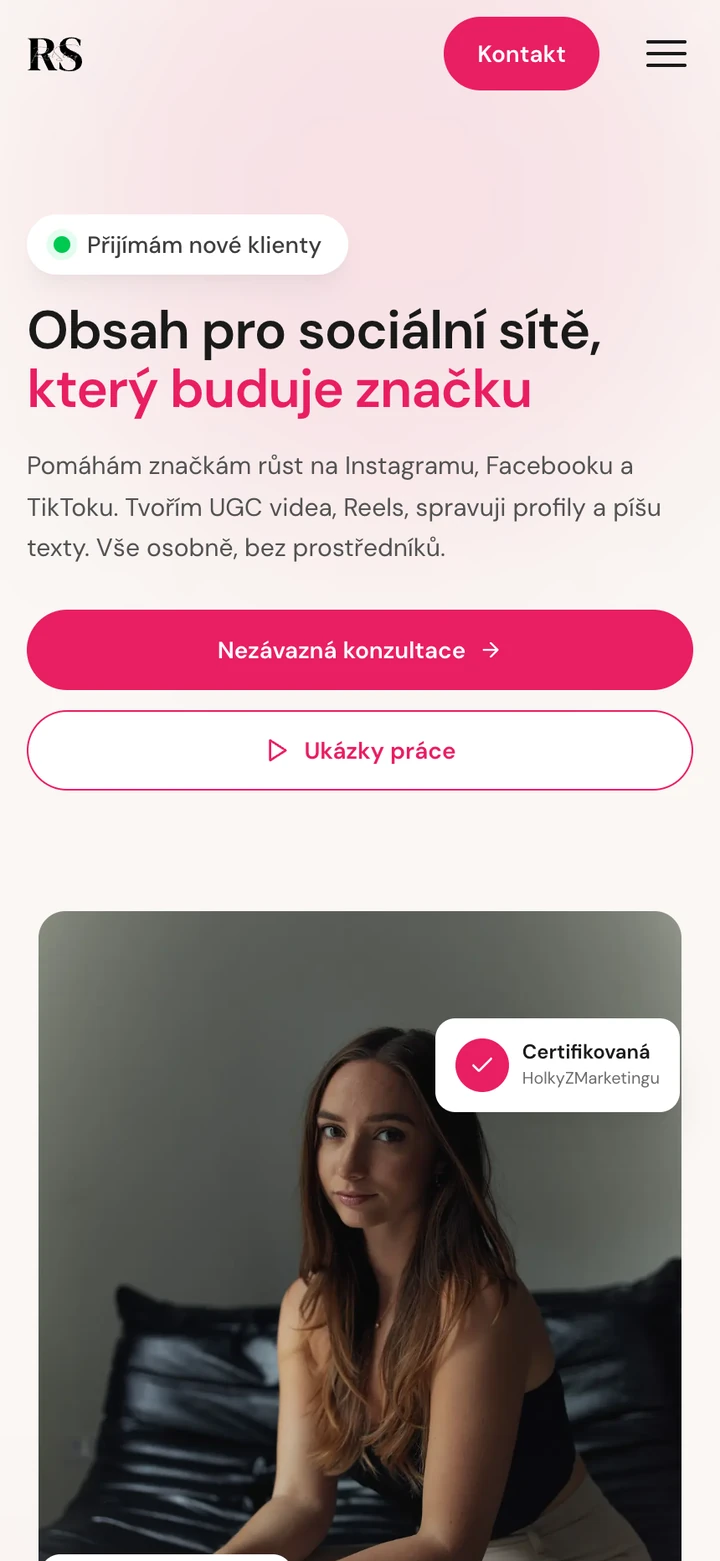 ReelStory – mobilní zobrazení