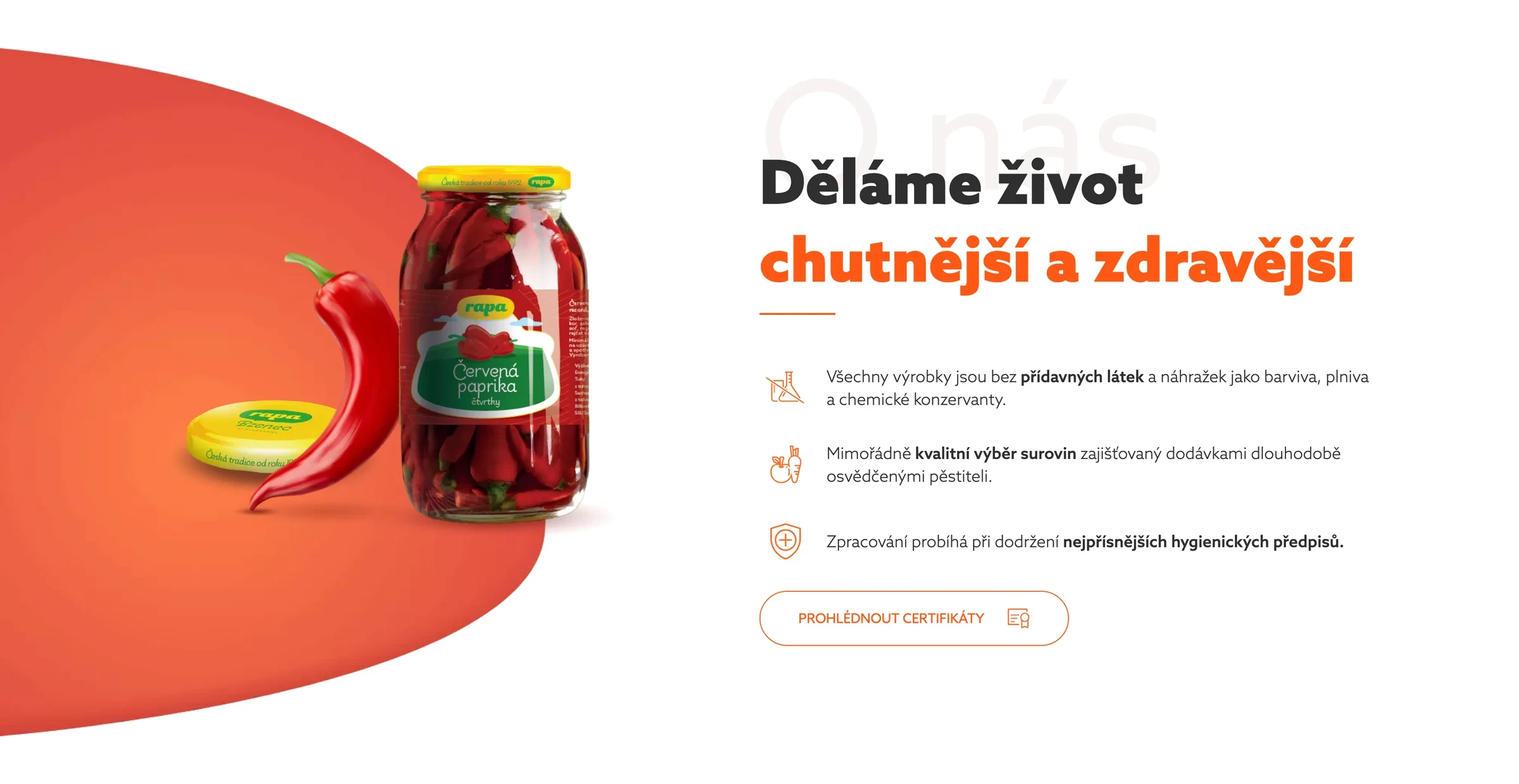 Sekce o kvalitě surovin a zpracování