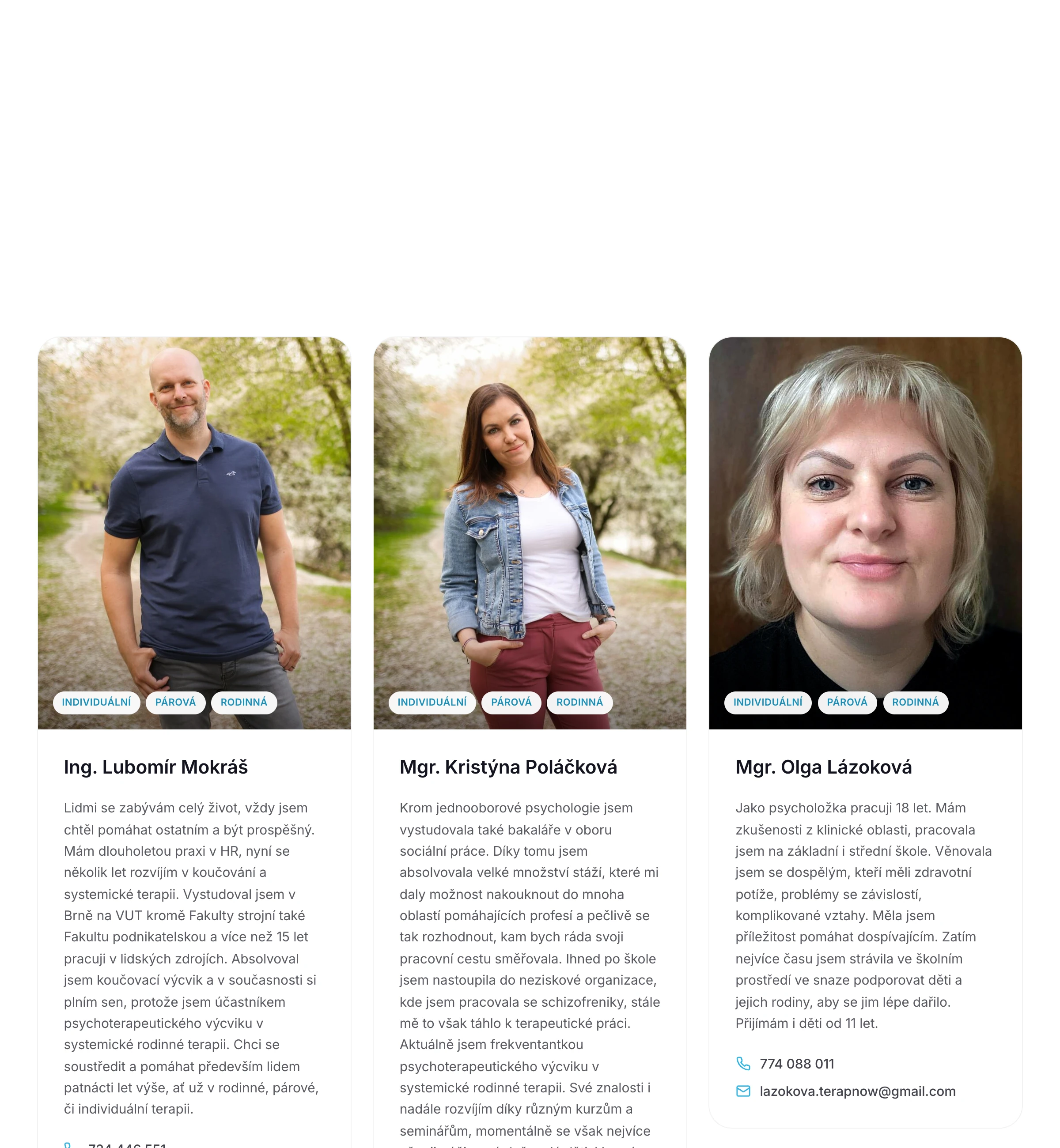 TerapNow – Profily terapeutů